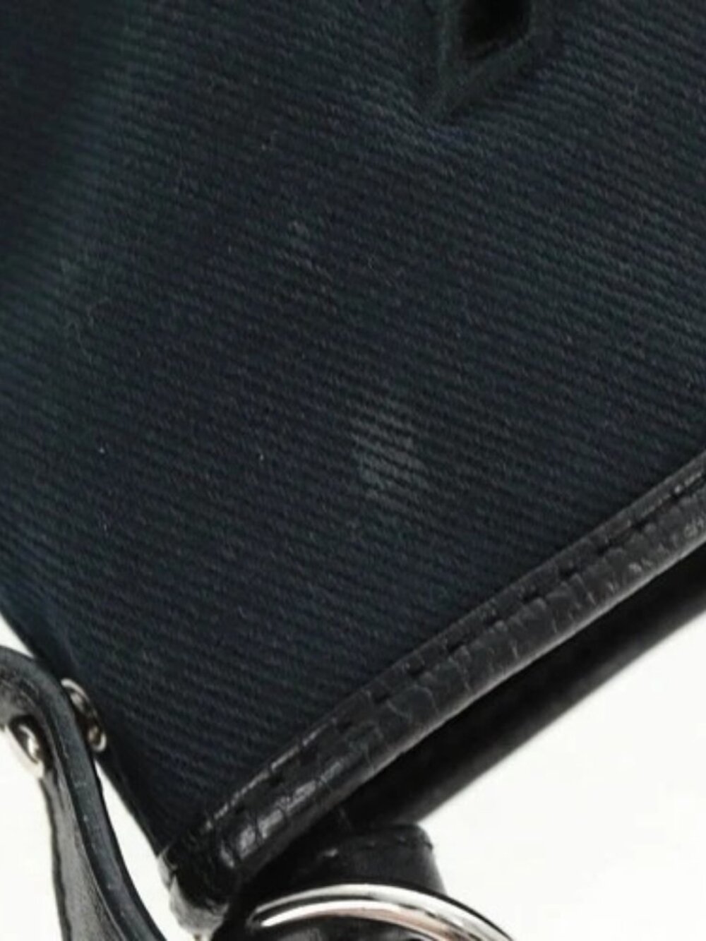 SAINT LAURENT Shoulder Bag Canvas Black Silver Auth SW1966V - Picture 7 of 16